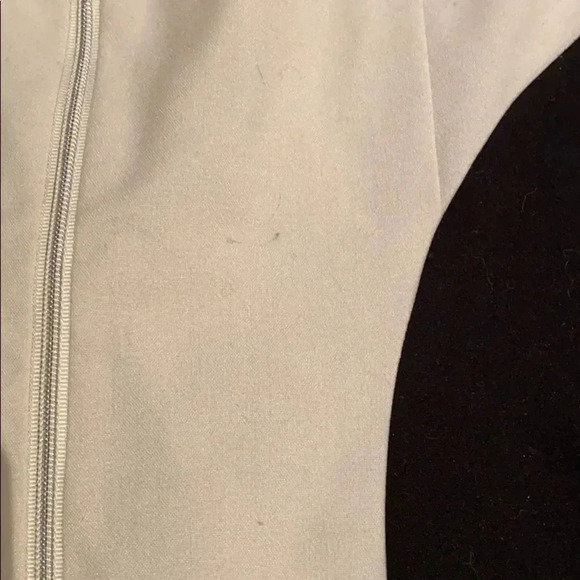 Andrew Marc Sheath Sleeveless Illusion Dress Black and Tan/Light Grey Size 8 - Picture 8 of 9